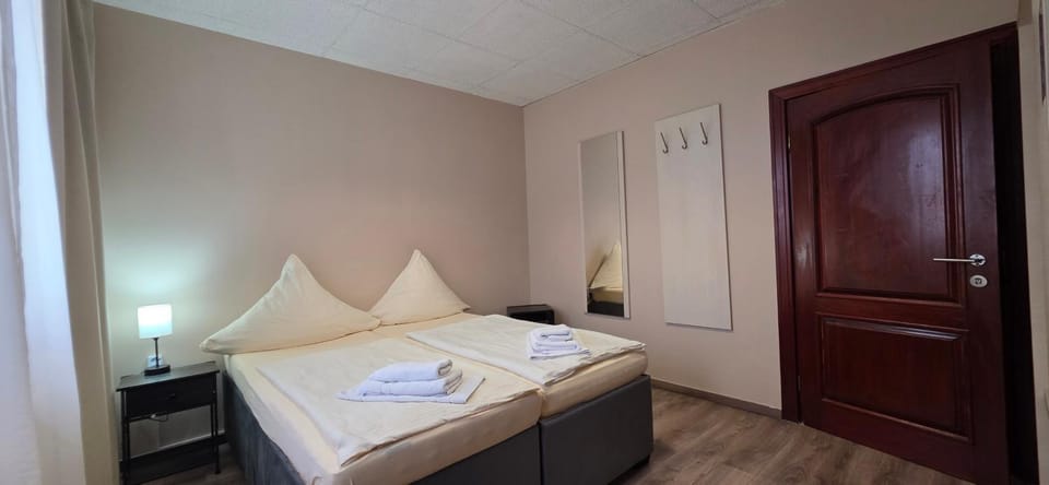 Bed, Photo of the whole room, Bedroom, towels, wardrobe