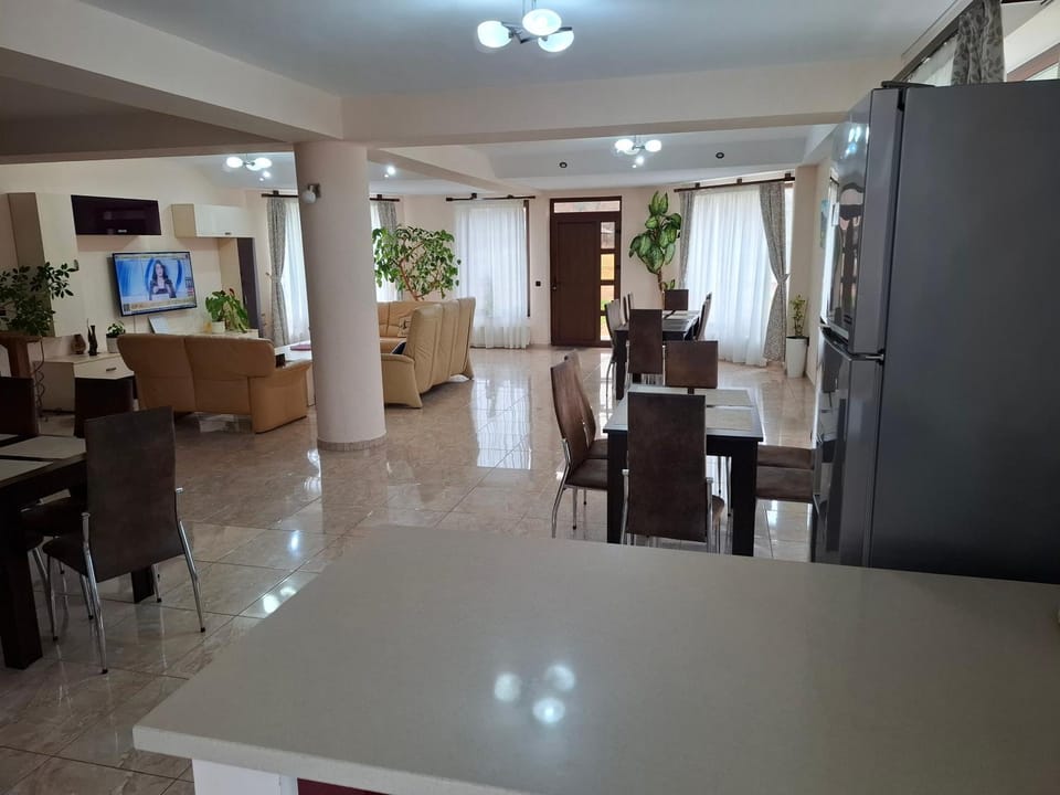 TV and multimedia, Kitchen or kitchenette, Living room, Seating area, Dining area, Communal kitchen, internet