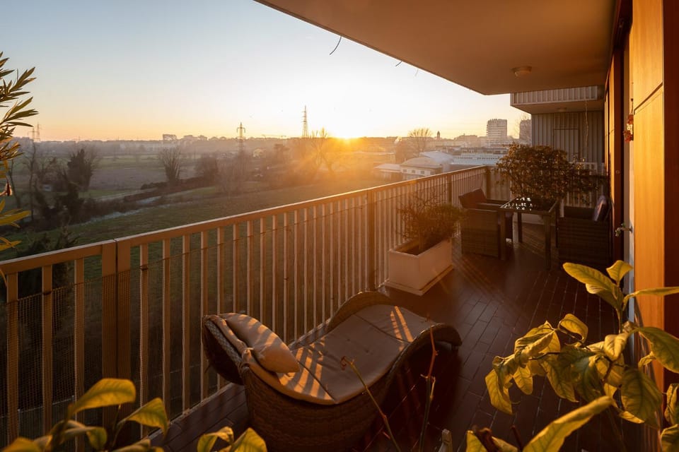 Property building, Balcony/Terrace, Sunset