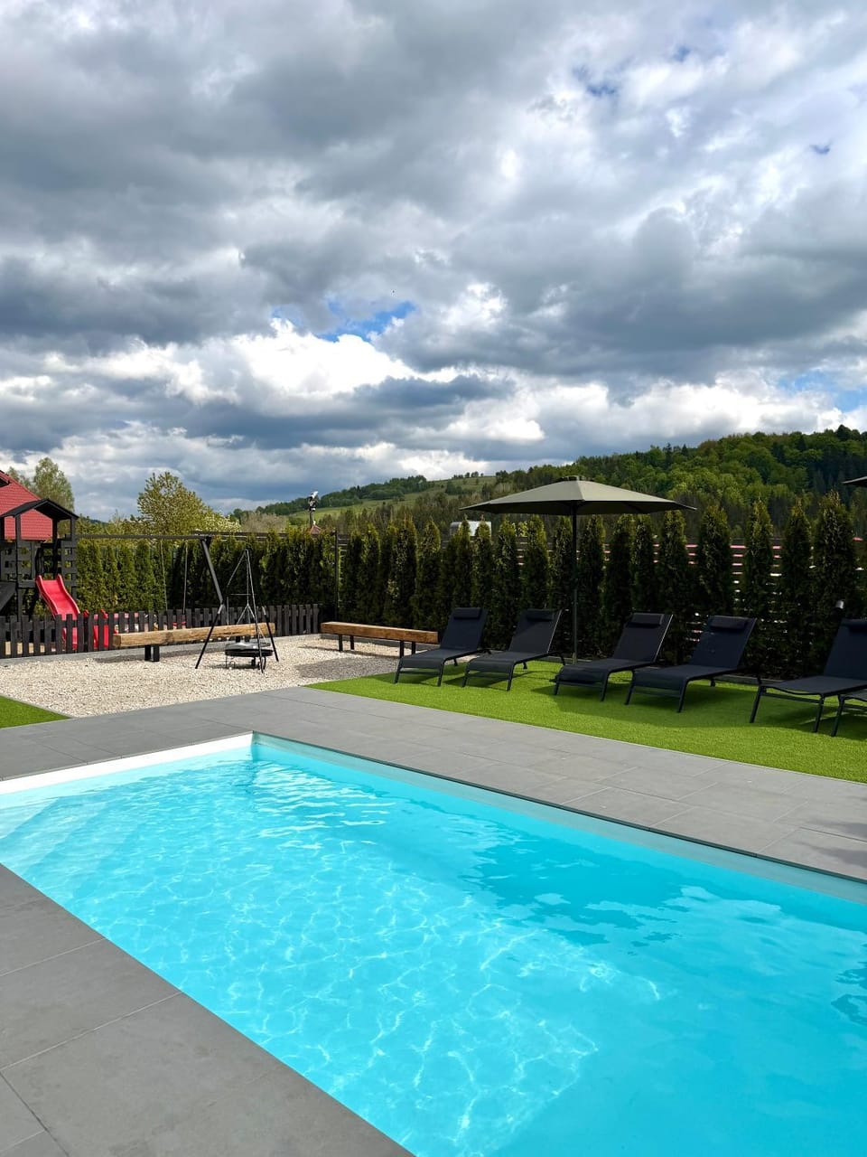 BBQ facilities, Children play ground, Swimming pool, sunbed