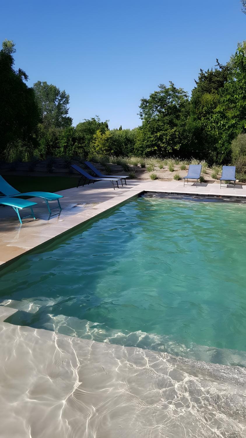 Property building, Living room, Swimming pool
