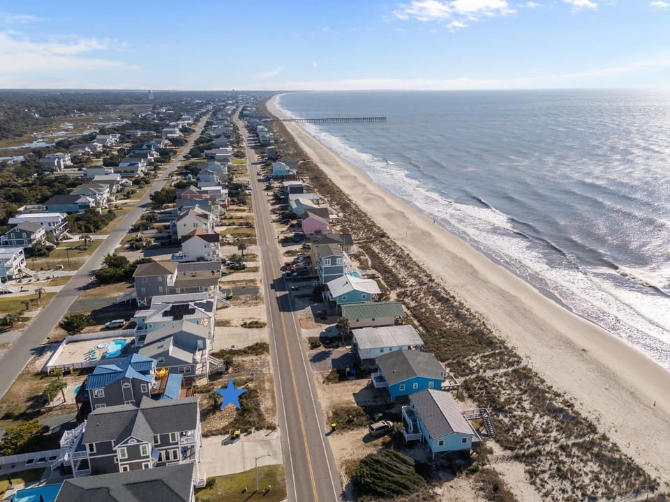 Ocean Views & Coastal Charm at ForeShore OKI House in Oak Island
