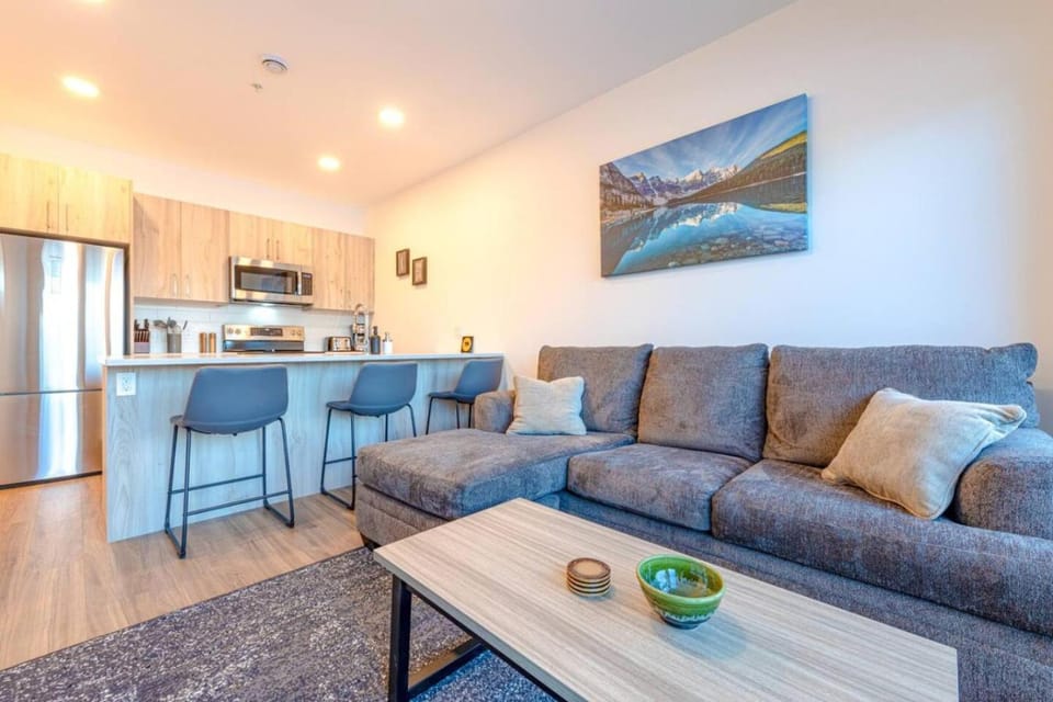 Living room, kitchen