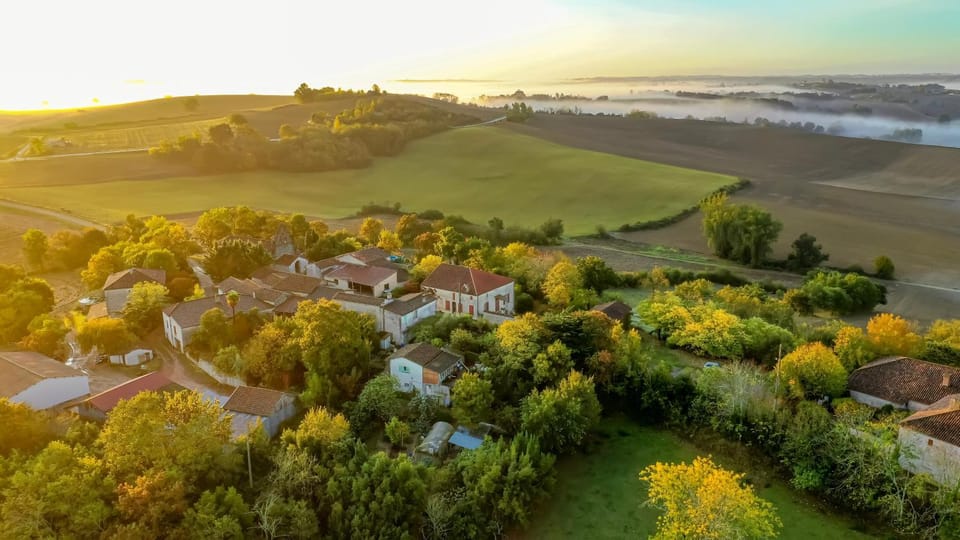 Natural landscape, Bird's eye view, Sunrise