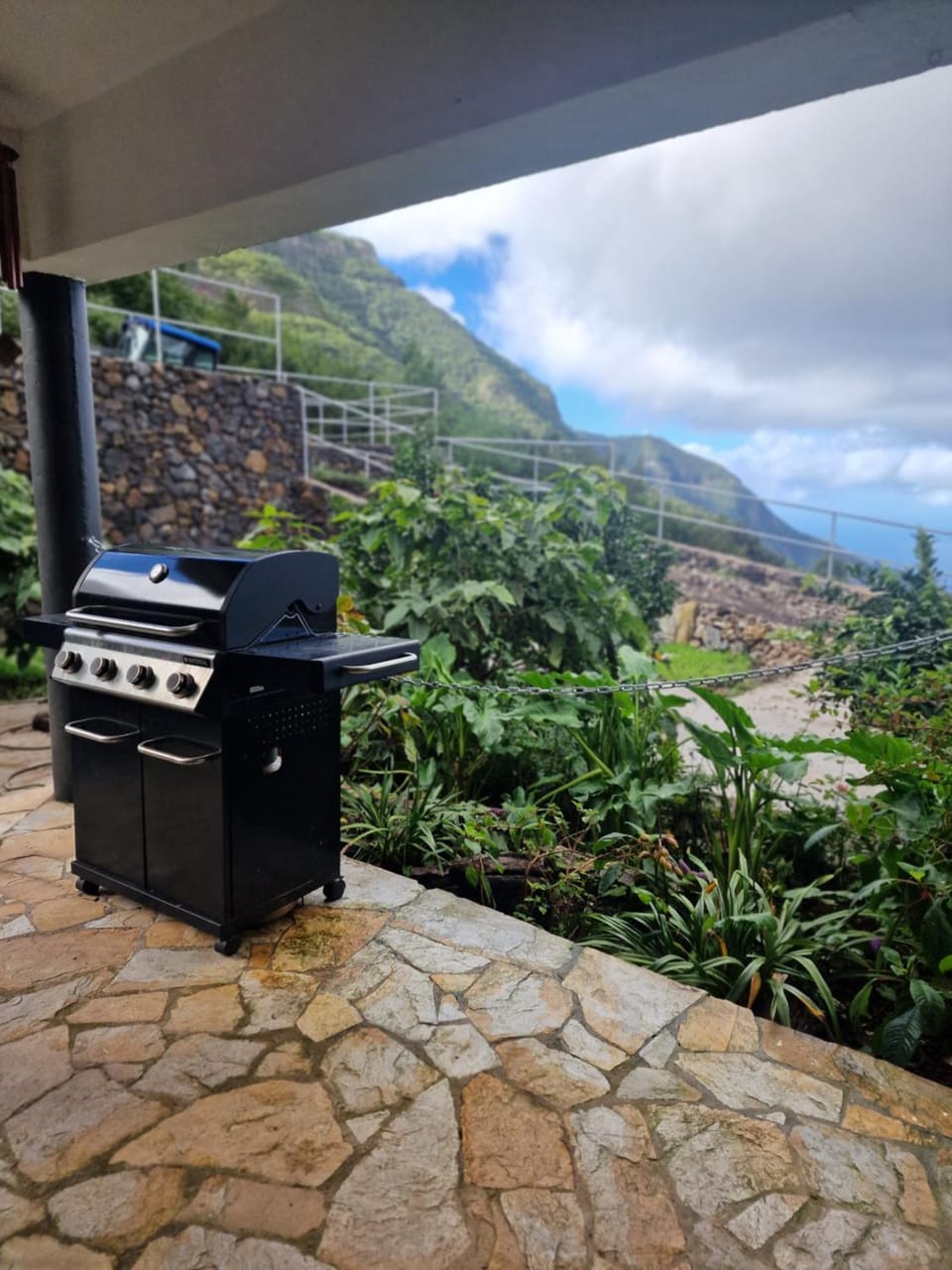 Patio, Spring, Day, Natural landscape, BBQ facilities, Mountain view, Sea view
