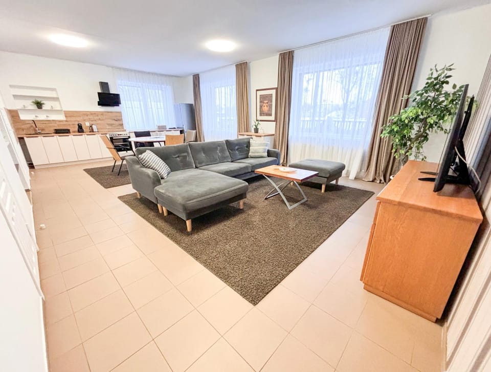 TV and multimedia, Kitchen or kitchenette, Living room, Seating area, air conditioner