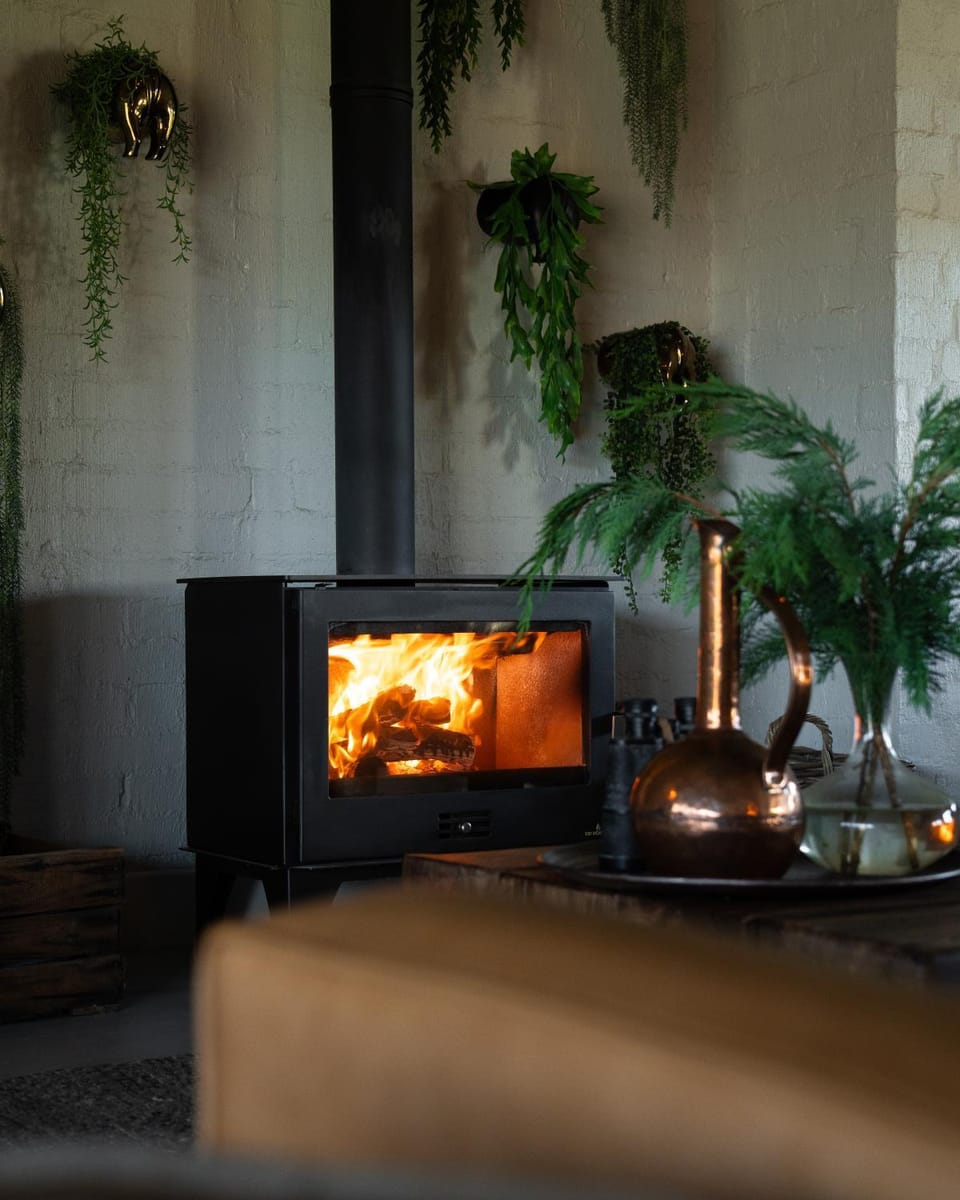 Living room, fireplace