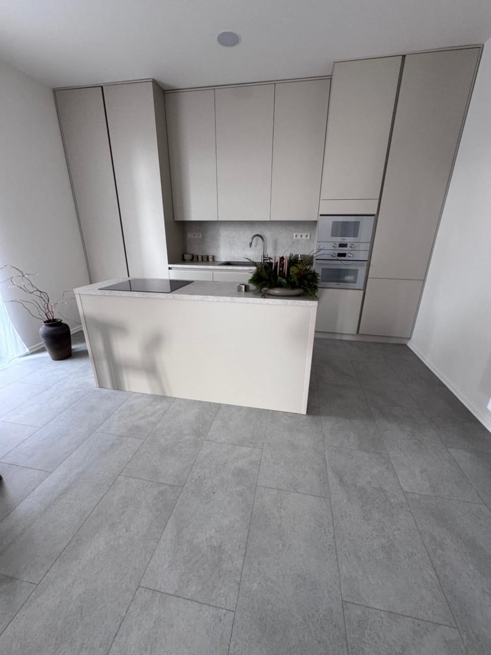 Kitchen or kitchenette, stove, kitchen