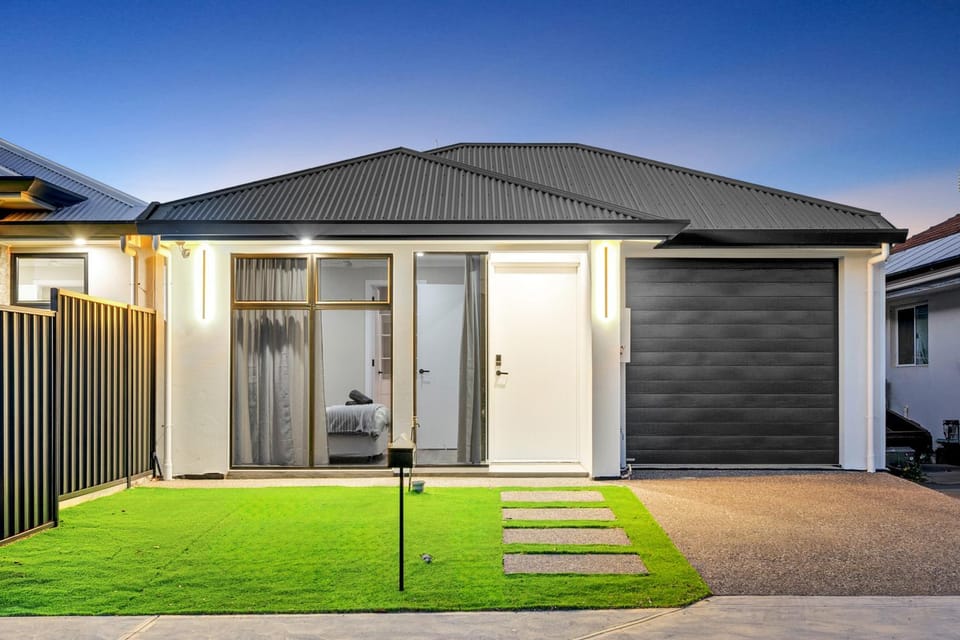 Property building, Night, Garden