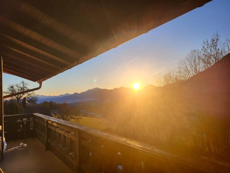 Balcony/Terrace, Mountain view, Sunrise