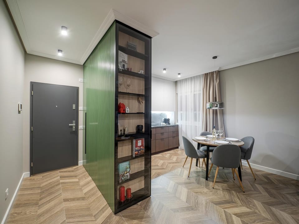 Kitchen or kitchenette, Living room, Seating area, Dining area, wardrobe