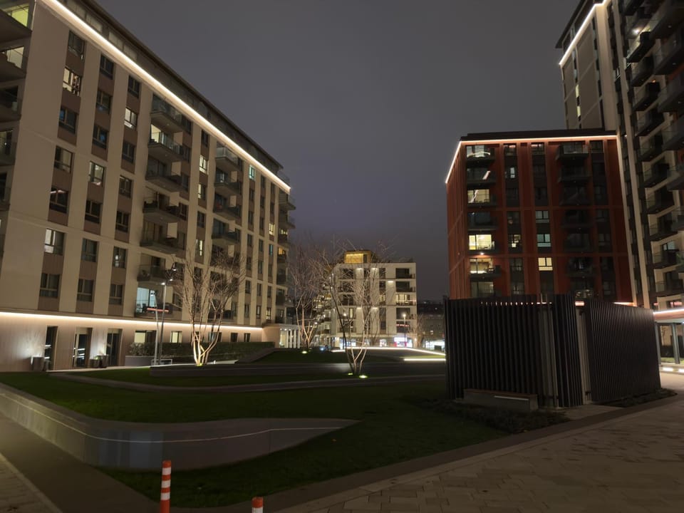 Property building, Night, Neighbourhood, City view, Street view, Location