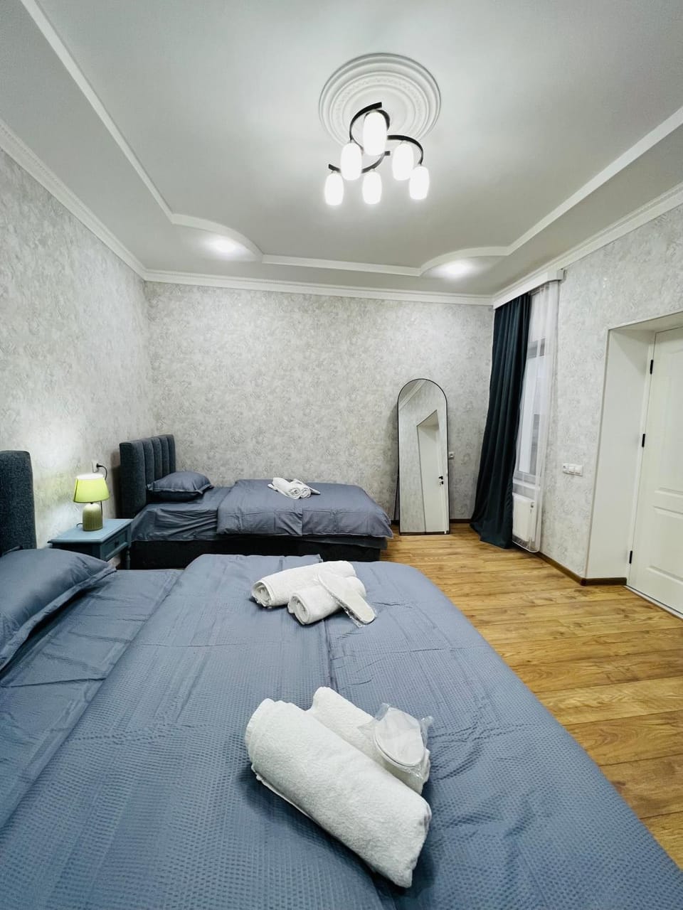 Bed, Photo of the whole room, Bedroom, towels, wardrobe