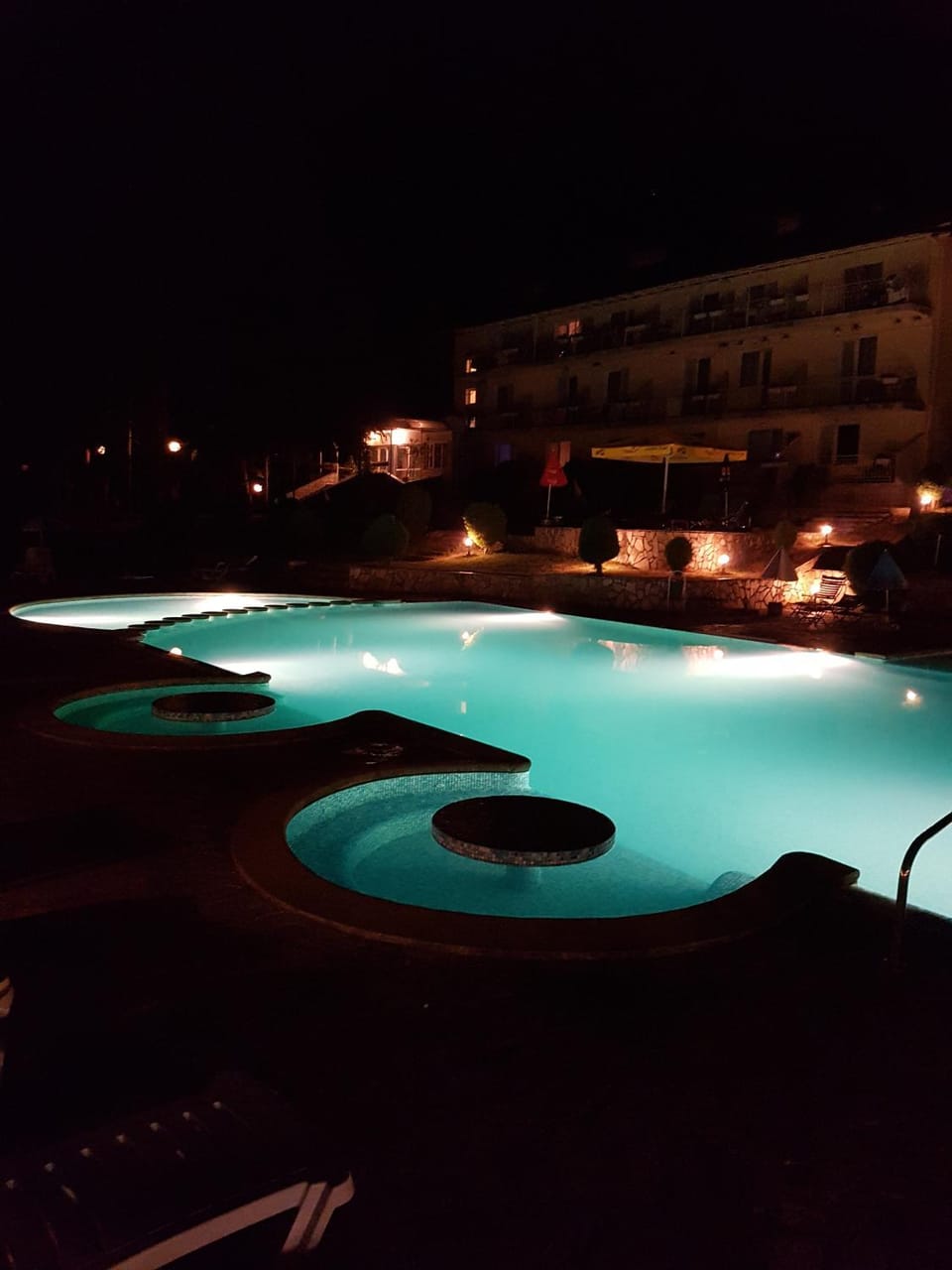 Night, Beach, Swimming pool, Swimming pool