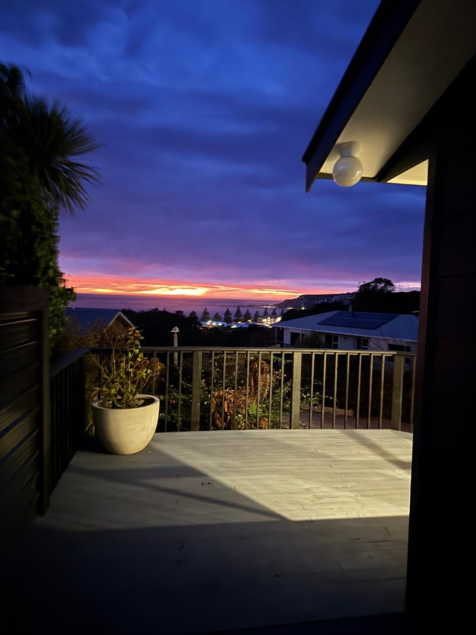 View (from property/room), Balcony/Terrace, Sunrise