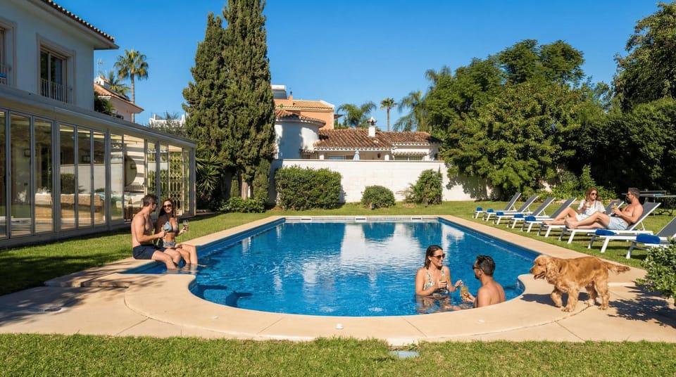 People, Garden, Pets, Garden view, Swimming pool, group of guests