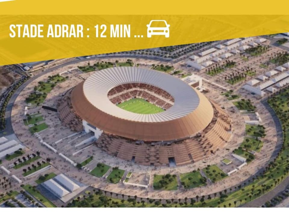 Nid Safran calm area 12 min From Stadium Apartment in Agadir
