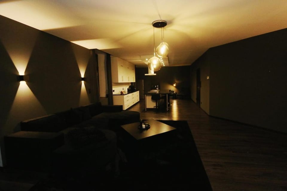 Living room, kitchen
