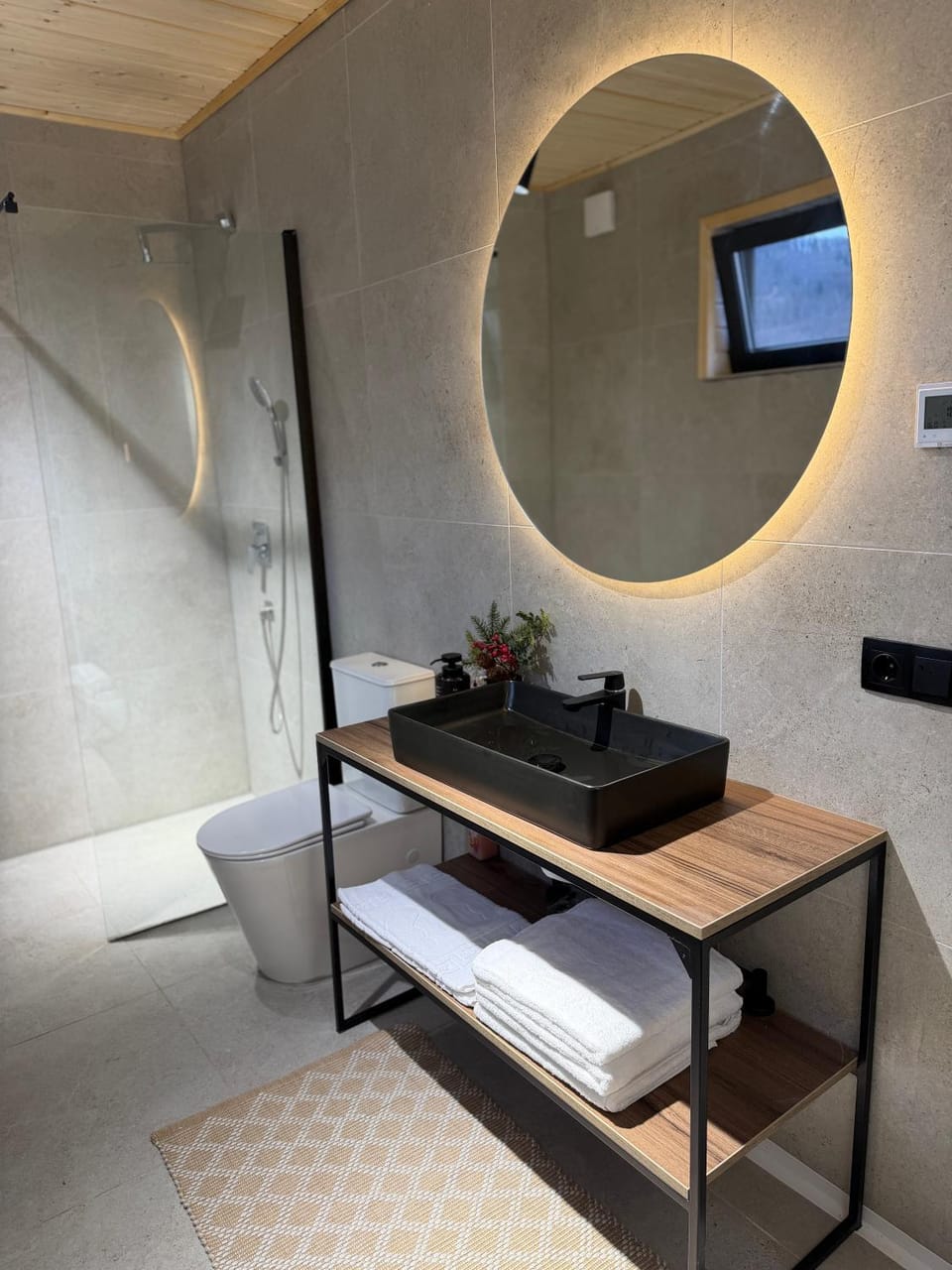 Shower, Toilet, towels
