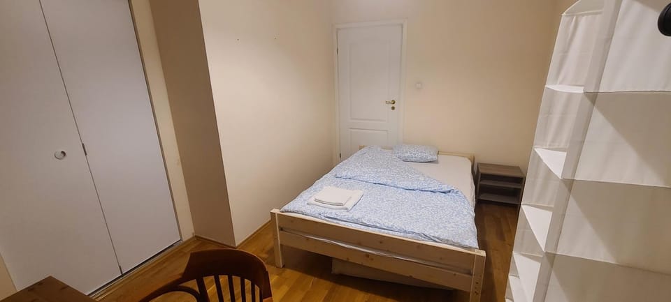 Bed, Photo of the whole room, Bedroom, towels, wardrobe