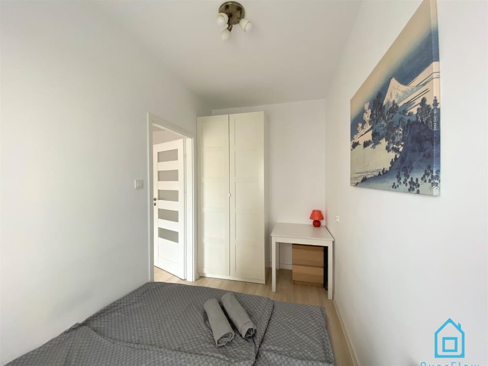 Milky Apartment with Balcony - 3 km to Baltic Sea Apartment in Gdansk