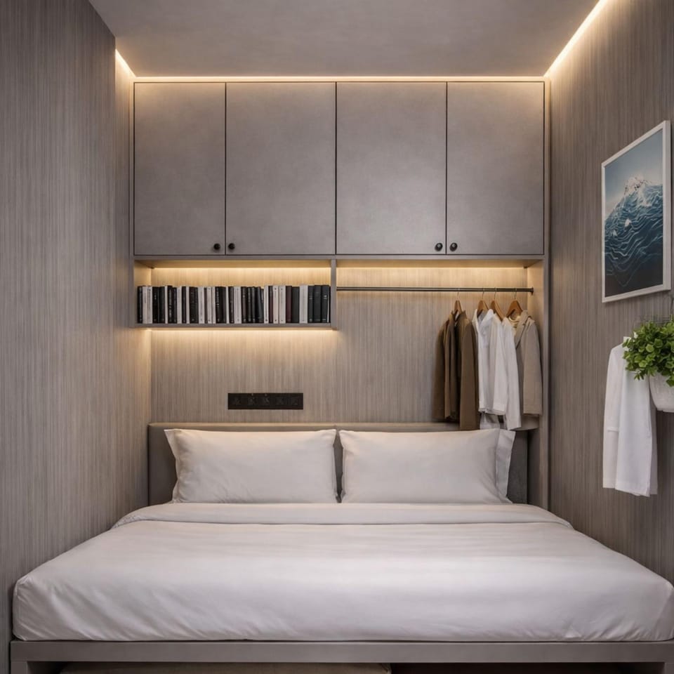 Photo of the whole room, Bedroom