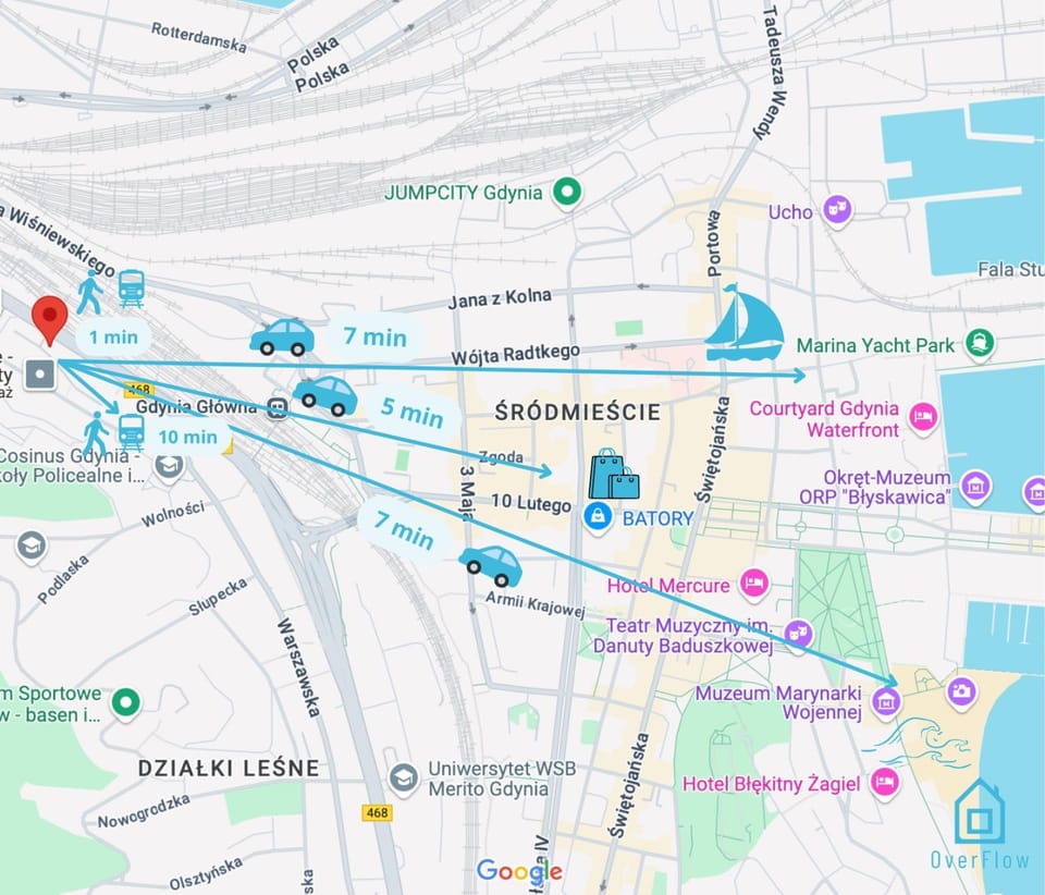 Bohos Apartment -2 min to City Center Gdynia & Seaside Apartment in Pomeranian Voivodeship