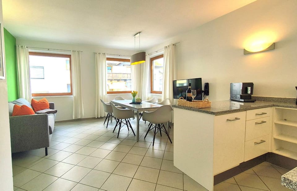 Living room, kitchen