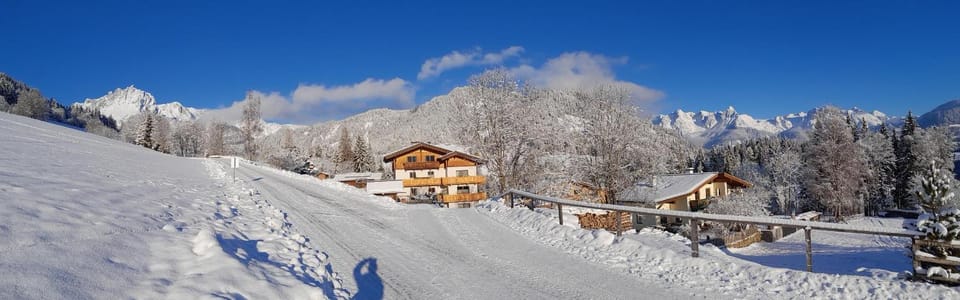 Property building, Winter, Mountain view