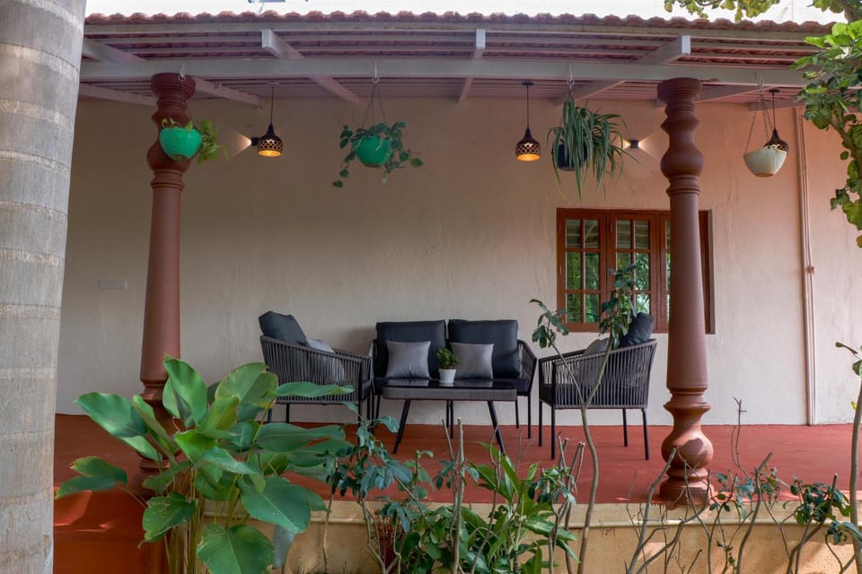 Eco Serenity Pet-friendly Charming 2-BHK Villa With Lush Garden, Gazebo, Private Pool & Open Dining Close to Nandi Hills Villa in Karnataka