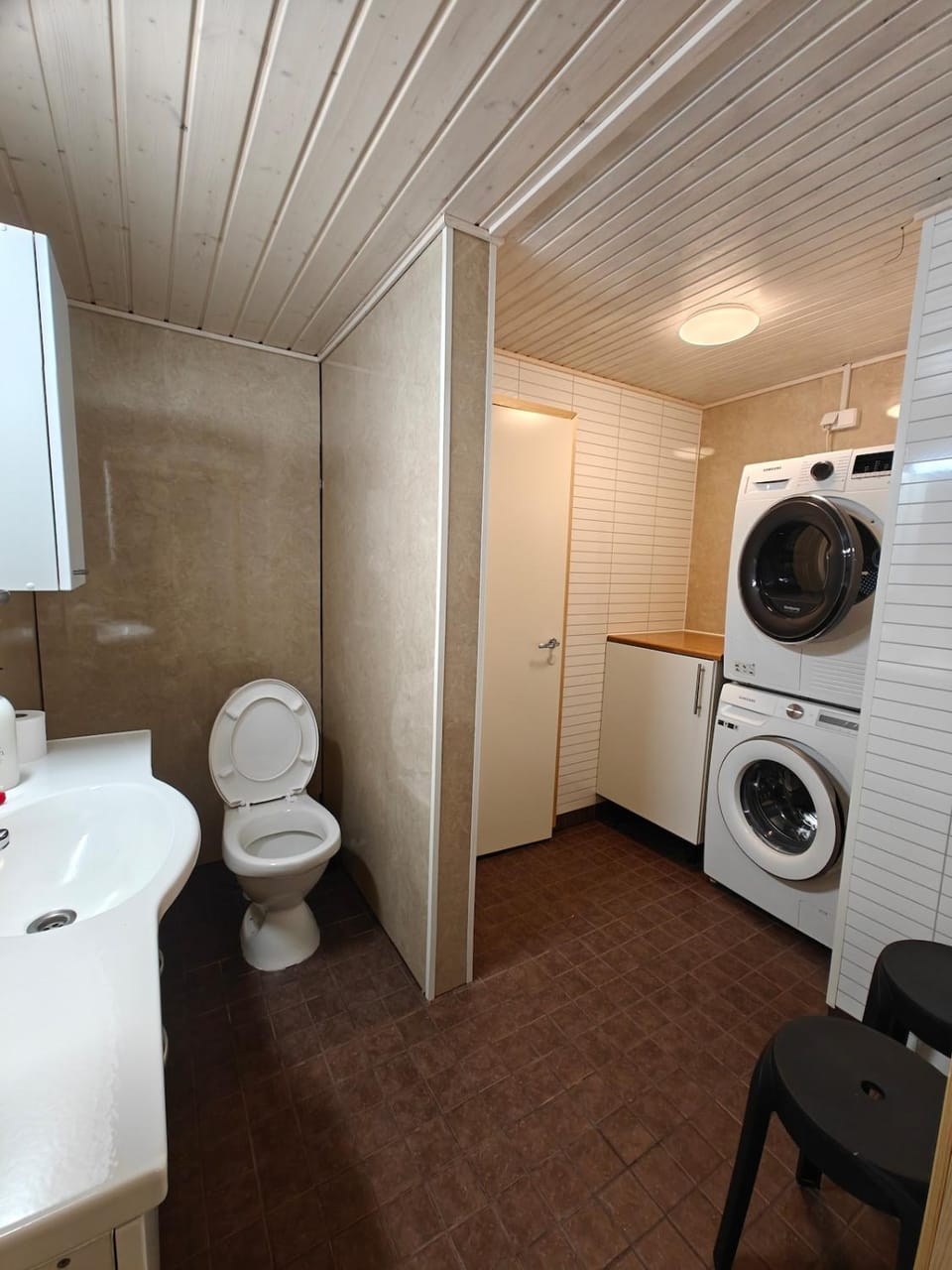 Toilet, washing machine, dryer