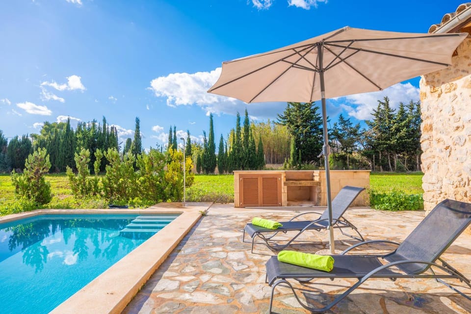 Swimming pool, sunbed
