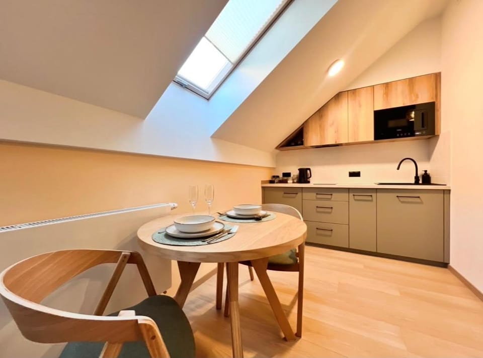 Kitchen or kitchenette, Dining area, stove