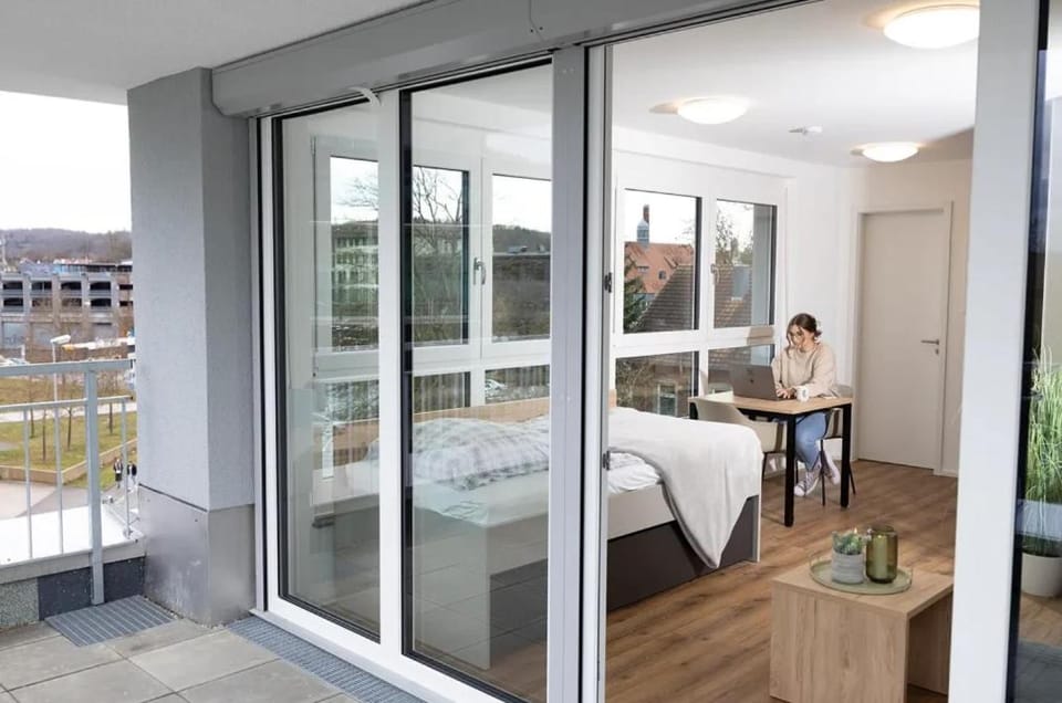 Helles Penthouse im 3 und 20 KARLS Cityblick und Dachterrasse Apartment in Baden-Württemberg