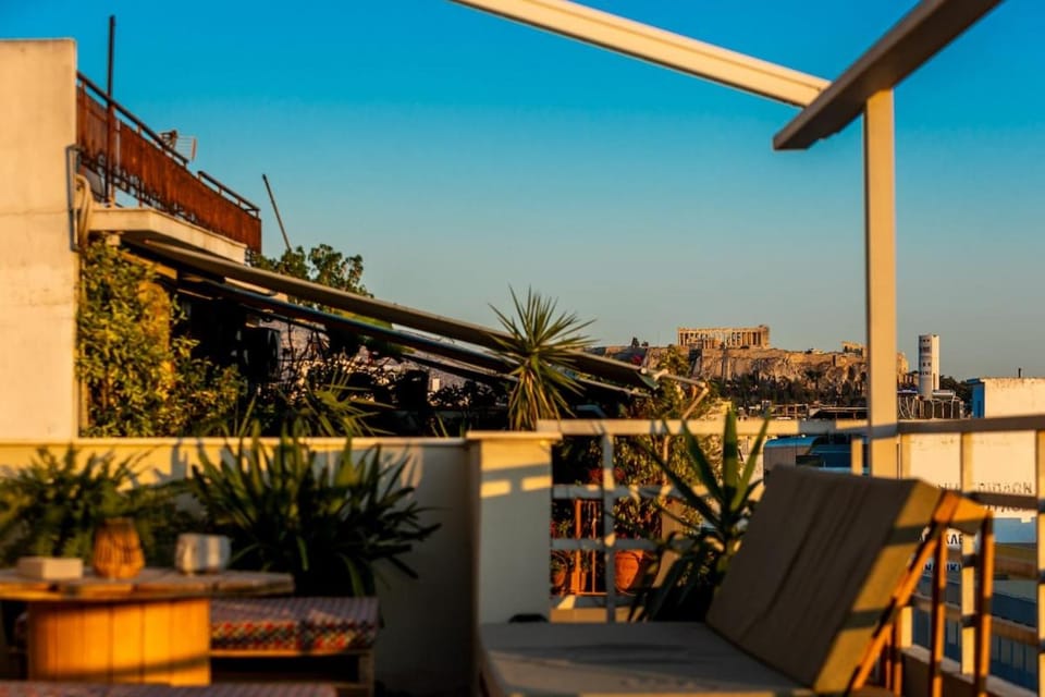 Boho Aura Acropolis View & Private Terrace Apartment in Athens