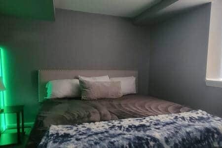*Oceana* Entire King 3 BR lower level at MicroLux Apartment in Royal Oak