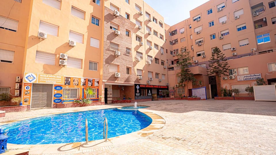 Property building, Pool view
