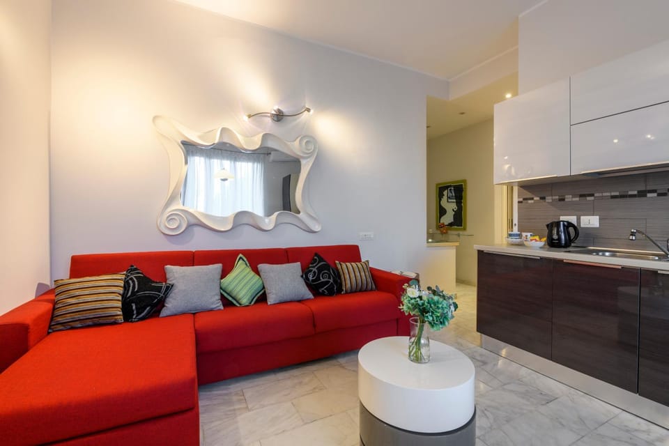 Living room, kitchen