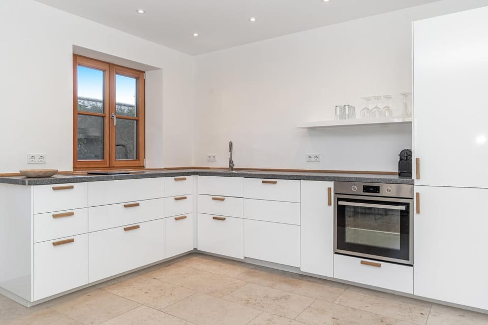 Kitchen or kitchenette, dishwasher, stove