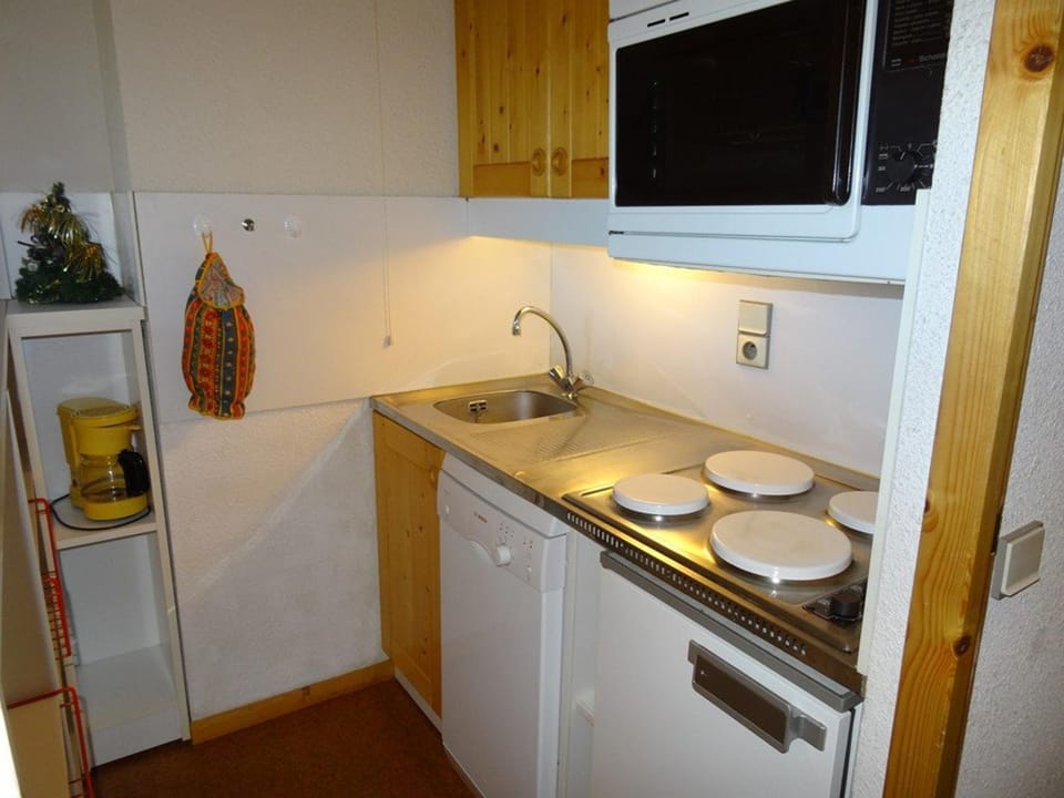 Studio cabine chaleureux avec terrasse, proche pistes - 4 pers, animaux OK, parking en option - FR-1-291-772 Cabin in Les Avanchers-Valmorel