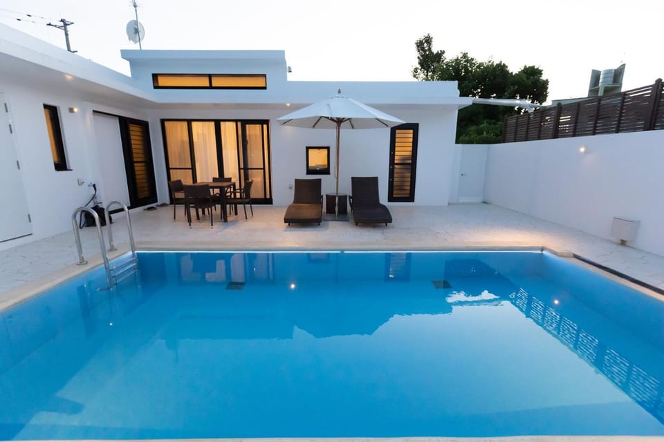 Pool view, sunbed