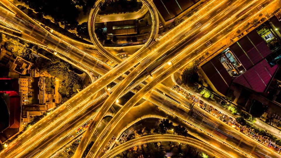 Bird's eye view, City view, Street view