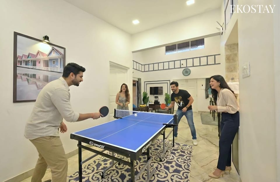 People, Game Room, Table tennis, group of guests