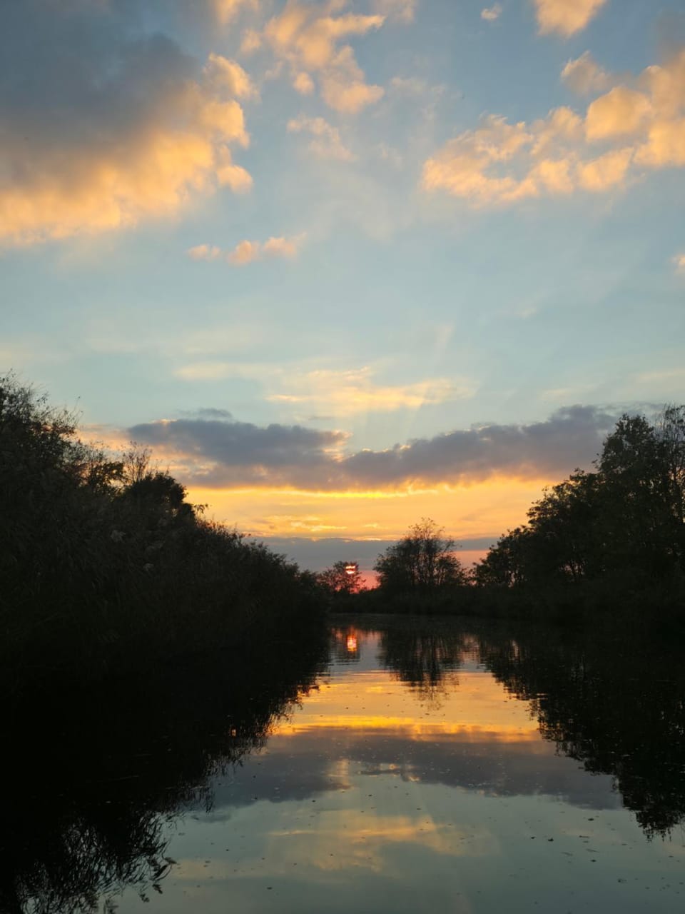 Day, Natural landscape, River view, Sunset