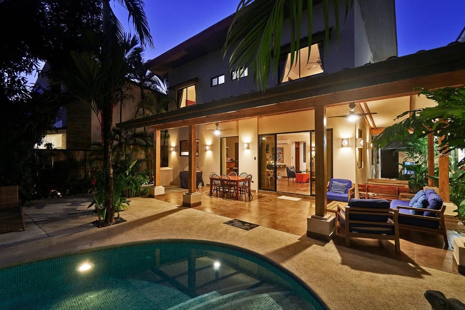 Patio, Night, Seating area, sunbed