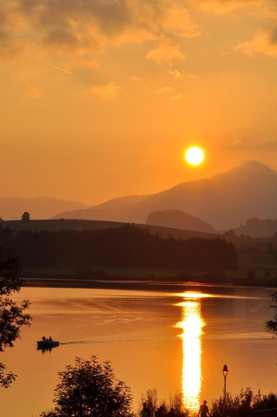 Natural landscape, Lake view, Sunset
