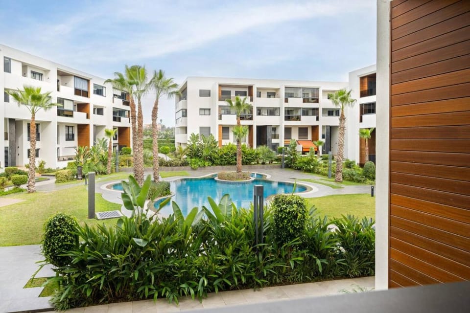 Modern 2BR Duplex in Bouskoura | Pool Access | Parking Apartment in Casablanca