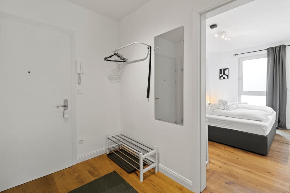 Bed, Photo of the whole room, Bedroom, towels, wardrobe