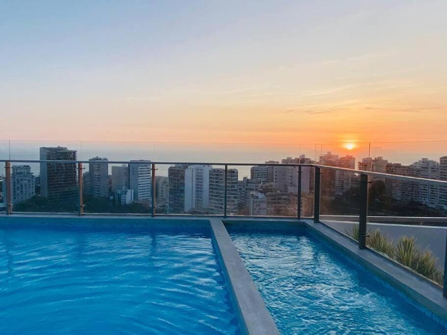 Sea view, Swimming pool, Sunset