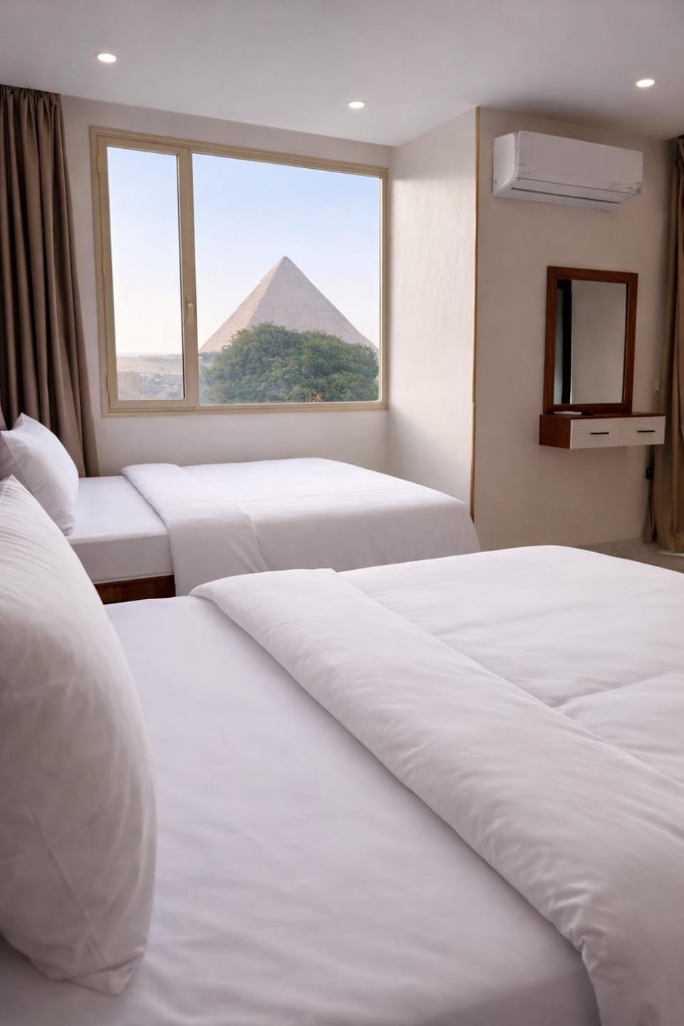 Bed, Natural landscape, Photo of the whole room, Bedroom, Mountain view